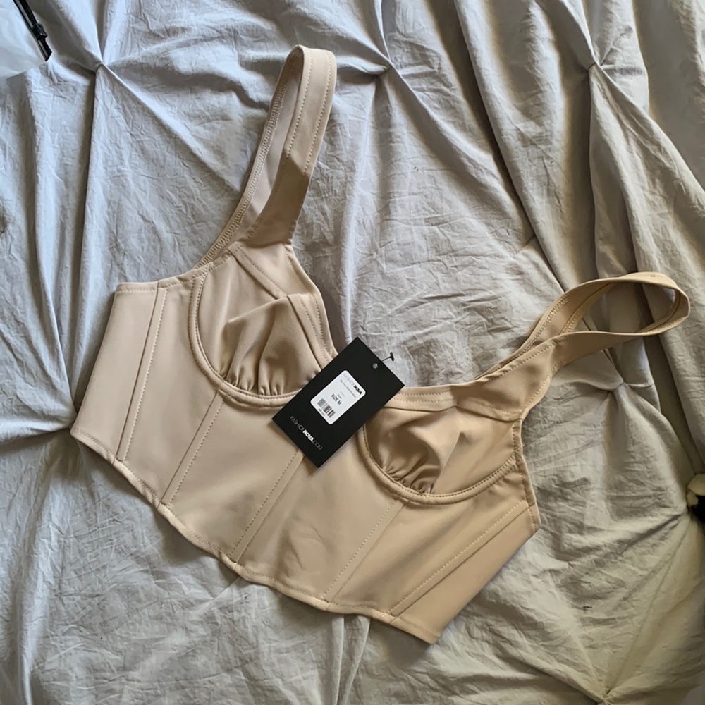 Taupe bustier top size medium